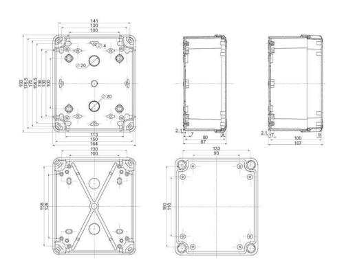 Корпус Schneider Electric THALASSA, 164x192x87мм, IP66, пластик