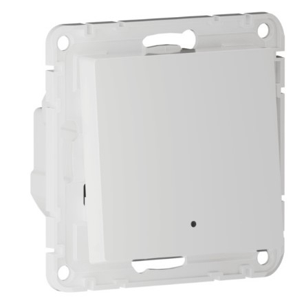 Умный выключатель одноклавишный Systeme Electric/Sber ATLASDESIGN SMART скрытый монтаж, с подсветкой, с нейтралью, белый